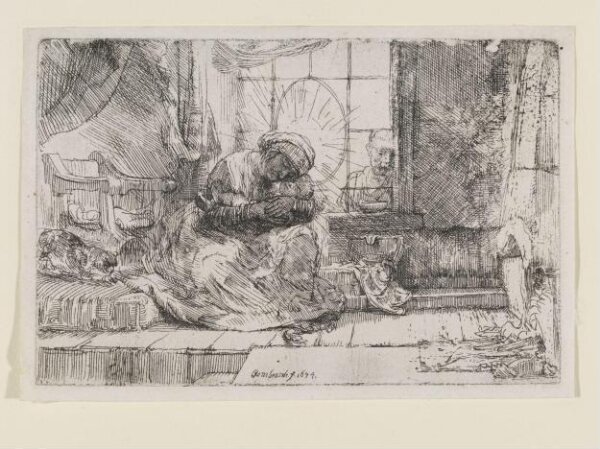 Rembrandt van Rijn, The Virgin and Child with the cat and snake