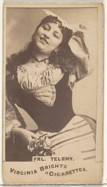 Allen & Ginter, Fräulein Telehy, from the Actors and Actresses series (N45, Type 1) for Virginia Brights Cigarettes