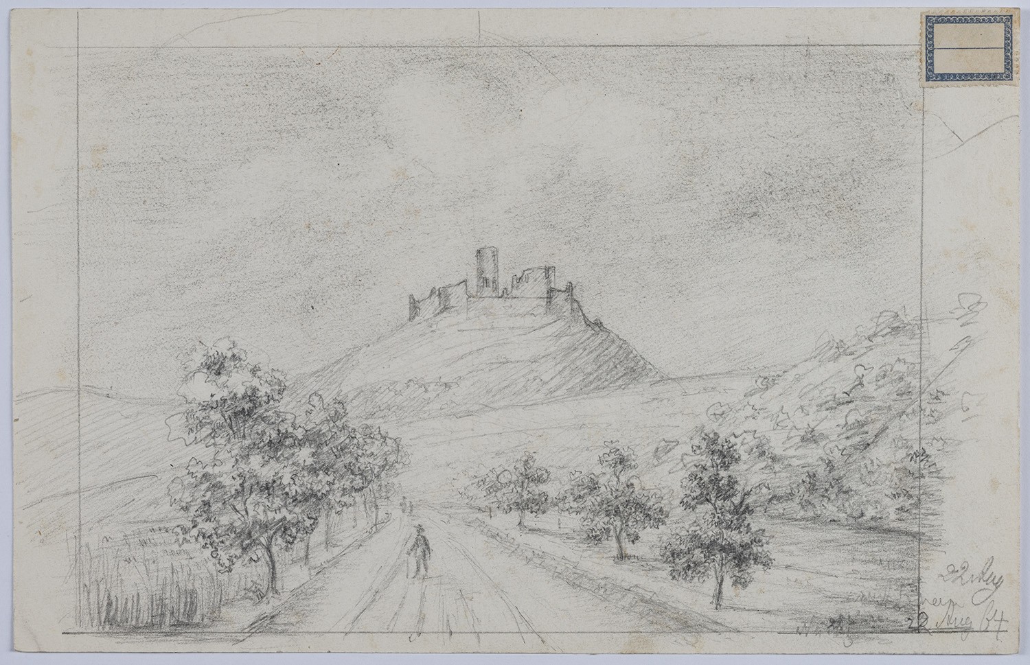 Rudolf Lutter, Unidentifizerter Ort (Rheinland-Pfalz?): Unidentifizierte Burgruine