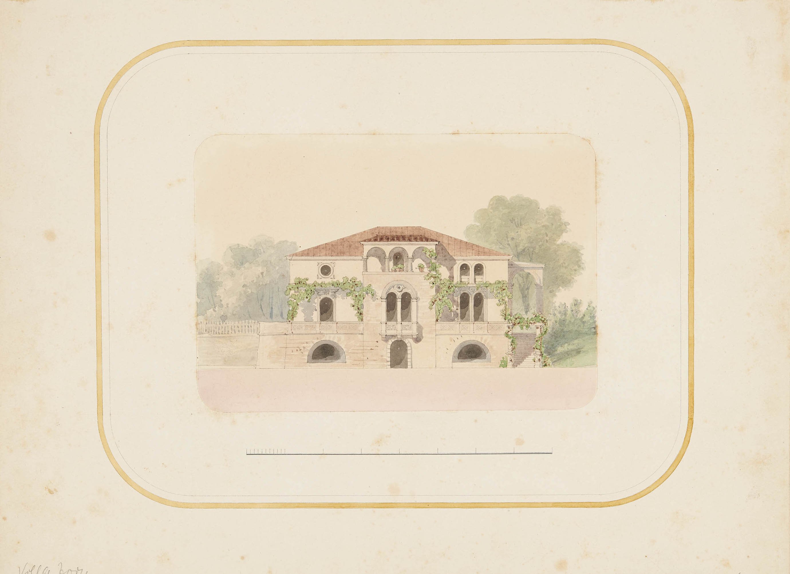 Christian Friedrich von Leins, Villa Zorn: Rückansicht