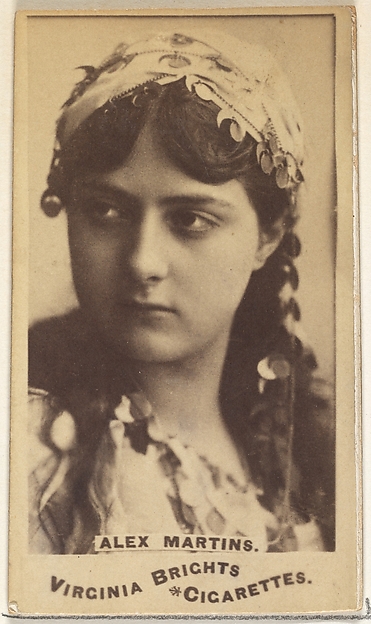 Allen & Ginter, Alex Martins, from the Actors and Actresses series (N45, Type 1) for Virginia Brights Cigarettes
