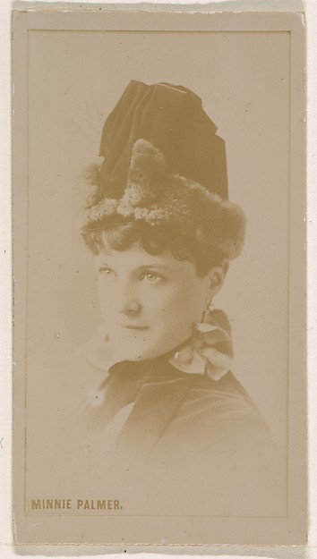 Kinney Brothers Tobacco Company, Minnie Palmer, from the Actresses series (N245) issued by Kinney Brothers to promote Sweet Caporal Cigarettes