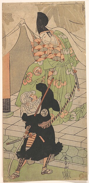 Katsukawa Shunshō　勝川春章, The Messenger in Black