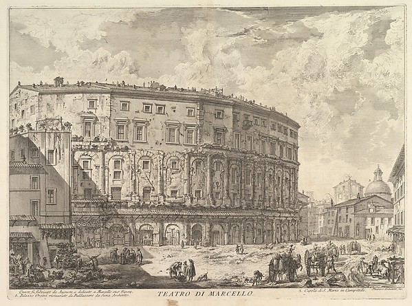 Giovanni Battista Piranesi, The Theatre of Marcellus (Teatro di Marcello), from "Vedute di Roma"