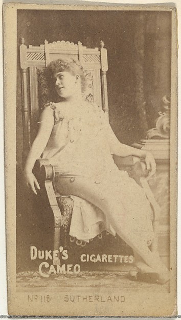 W. Duke, Sons & Co., Card Number 118, Annie Sutherland, from the Actors and Actresses series (N145-4) issued by Duke Sons & Co. to promote Cameo Cigarettes