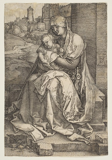 Albrecht Dürer, Virgin and Child Seated by the Wall