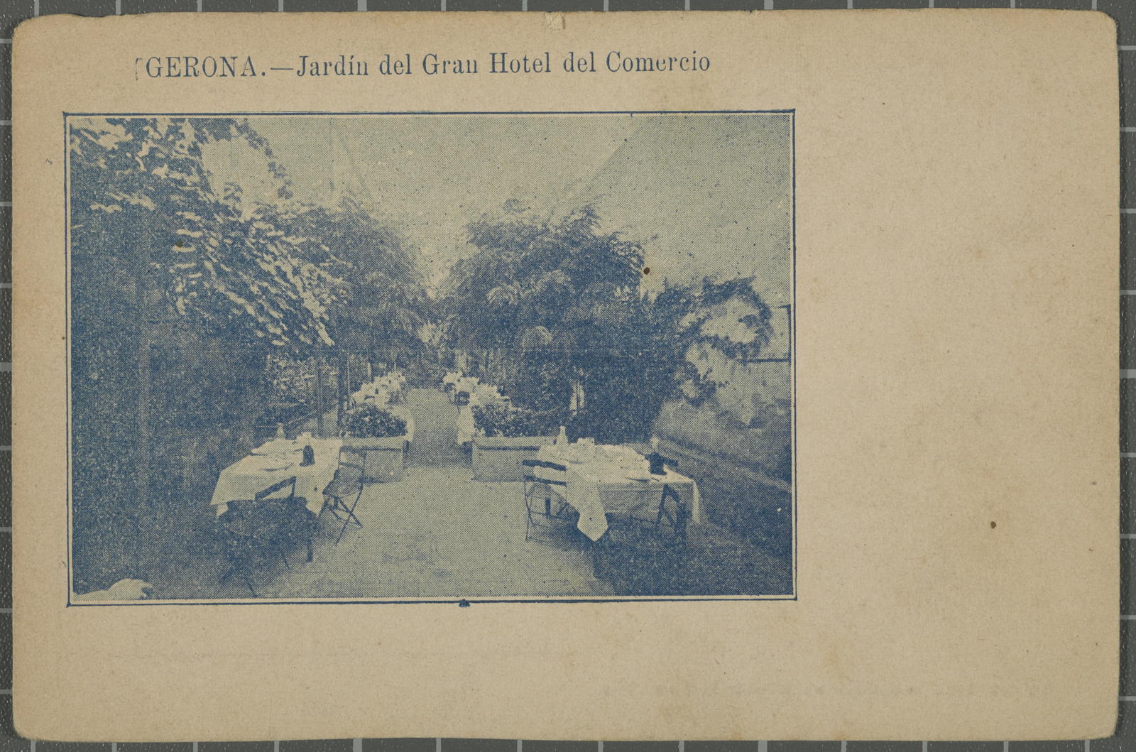 Desconegut, Gerona. Jardín del Gran Hotel del Comercio