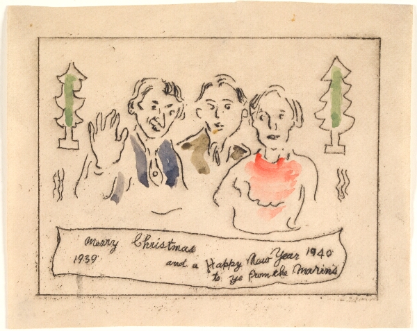 John Marin, Merry Christmas 1939 Happy New Year 1940
