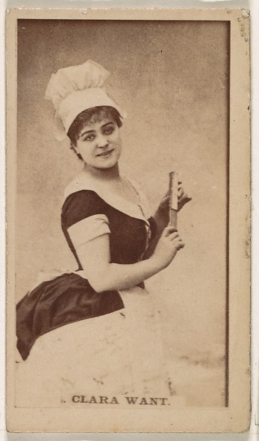 Kinney Brothers Tobacco Company, Clara Want, from the Actresses series (N245) issued by Kinney Brothers to promote Sweet Caporal Cigarettes