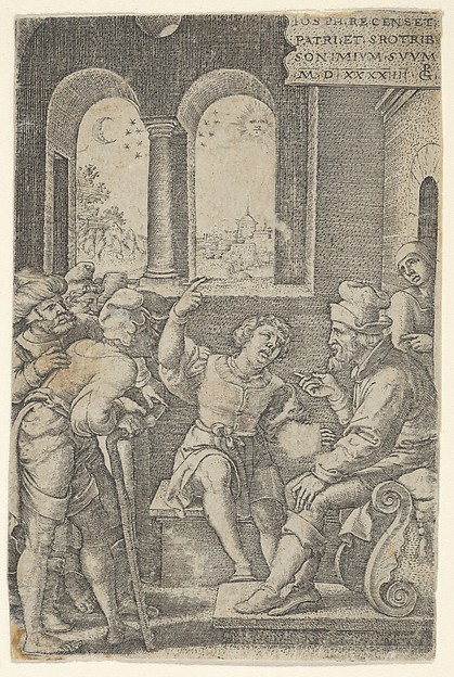 Georg Pencz, Joseph Describing His Dream, from "The Story of Joseph"