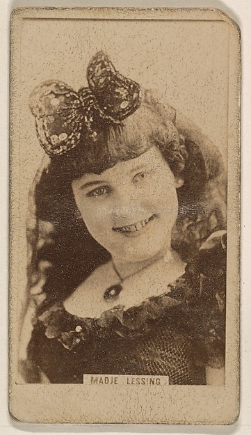 Kinney Brothers Tobacco Company, Madje Lessing, from the Actresses series (N245) issued by Kinney Brothers to promote Sweet Caporal Cigarettes