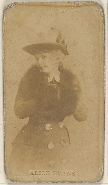 Allen & Ginter, Alice Evans, from the Actors and Actresses series (N45, Type 8) for Virginia Brights Cigarettes