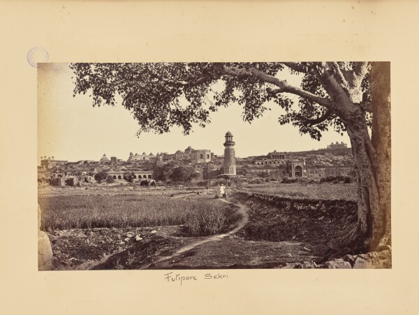 Samuel Bourne, Futtypore Sikri; General View of the Ruins (West Side), from the Foot of the Hill