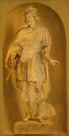 Peter Paul Rubens, Statue of Frederick III in a niche