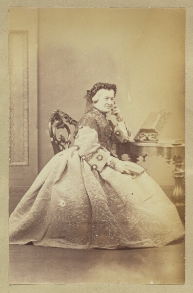 Unknown, [Portrait of woman wearing lace shawl]