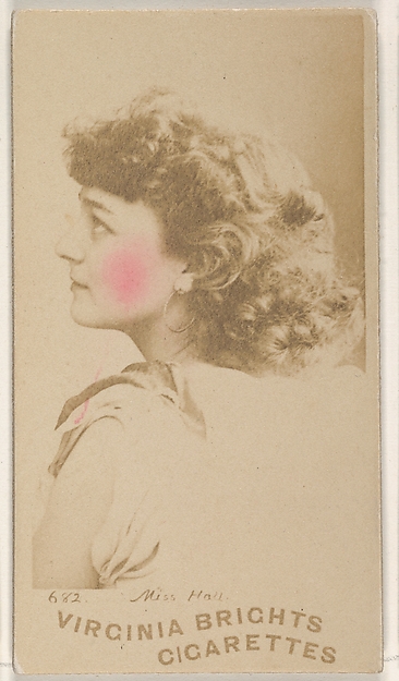 Allen & Ginter, Card 682, Miss Hall, from the Actors and Actresses series (N45, Type 1) for Virginia Brights Cigarettes