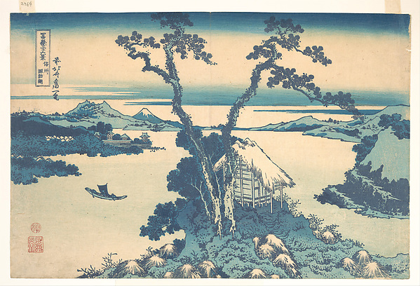 Katsushika Hokusai, Lake Suwa in Shinano Province (Shinshū Suwako), from the series Thirty-six Views of Mount Fuji (Fugaku sanjūrokkei)