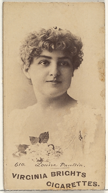 Allen & Ginter, Card 610, Louise Paullin, from the Actors and Actresses series (N45, Type 1) for Virginia Brights Cigarettes