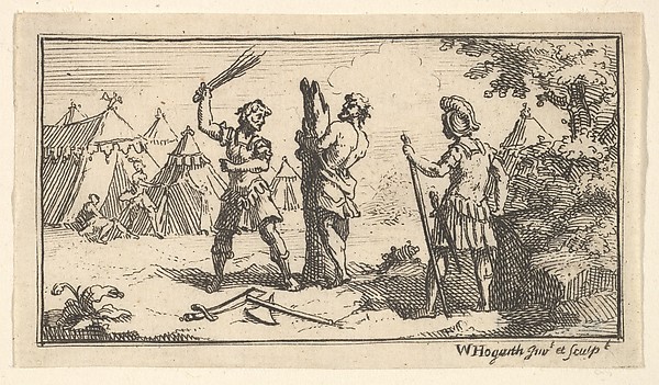 William Hogarth, Fustigatio (John Beaver, Roman Military Punishments, 1725)