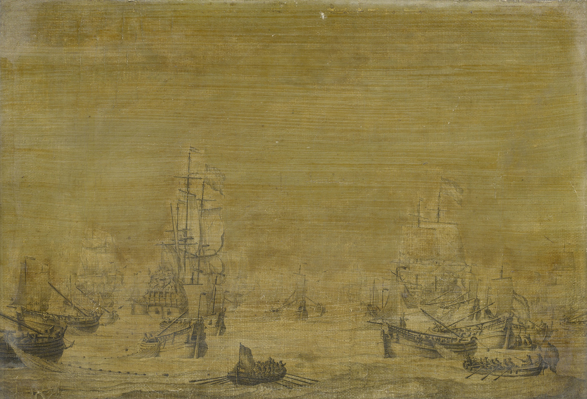 Willem van de Velde the Elder, Dutch Herring Busses on the Fishing Ground
