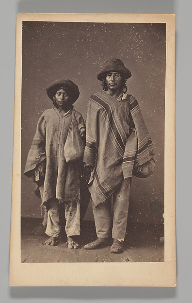 Unknown, [Studio Portrait: Two Males Wearing Hats and Ponchos, Brazil]