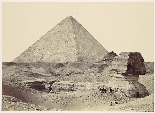 Francis Frith, The Sphynx and Great Pyramid, Geezeh