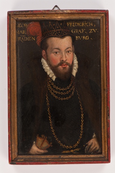 Unknown artist, Miniaturporträt des Markgrafen Georg Friedrich von Brandenburg-Bayreuth-Ansbach
