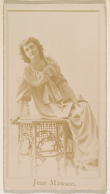 Kinney Brothers Tobacco Company, Jean Mawson, from the Actresses series (N245) issued by Kinney Brothers to promote Sweet Caporal Cigarettes