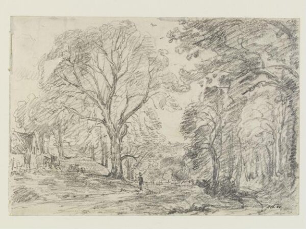 Constable, John (RA), Trees in a lane at Staunton Harold, Leicestershire.