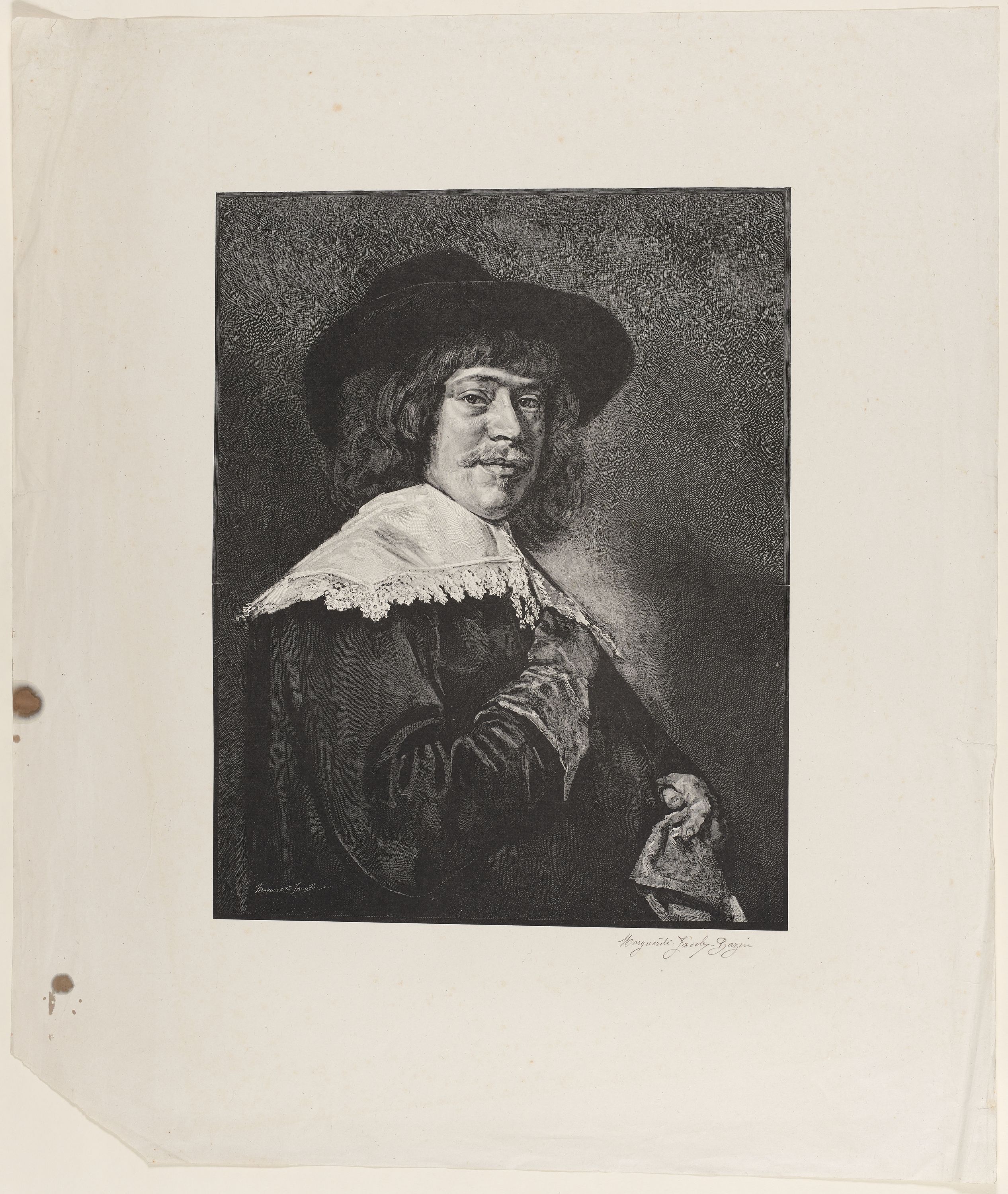 Marguerite-Jeanne Jacob, Homme aux gants d'après Franz Hals