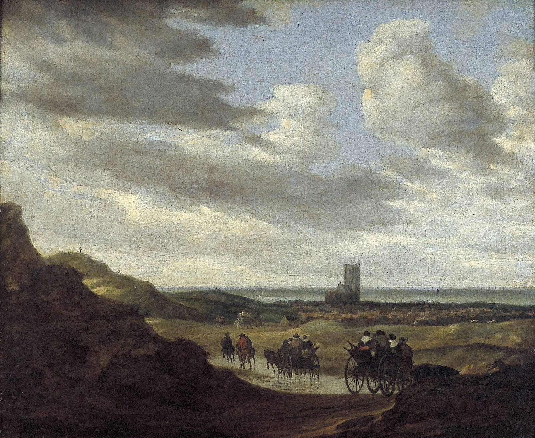 Salomon van Ruysdael, farm near sea