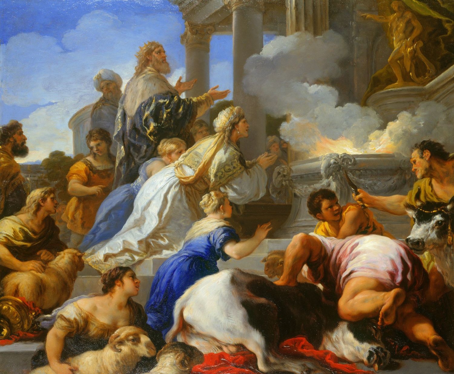 Luca Giordano, Psyche's Parents Offering Sacrifice to Apollo