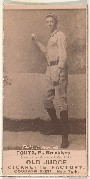 Goodwin & Company, Foutz, Pitcher, Brooklyn Bridegrooms, from the Old Judge series (N172) for Old Judge Cigarettes