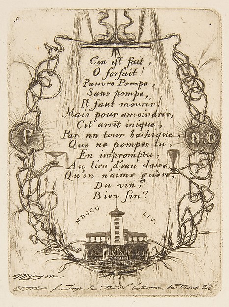 Charles Meryon, The Notre-Dame Pump (small plate)