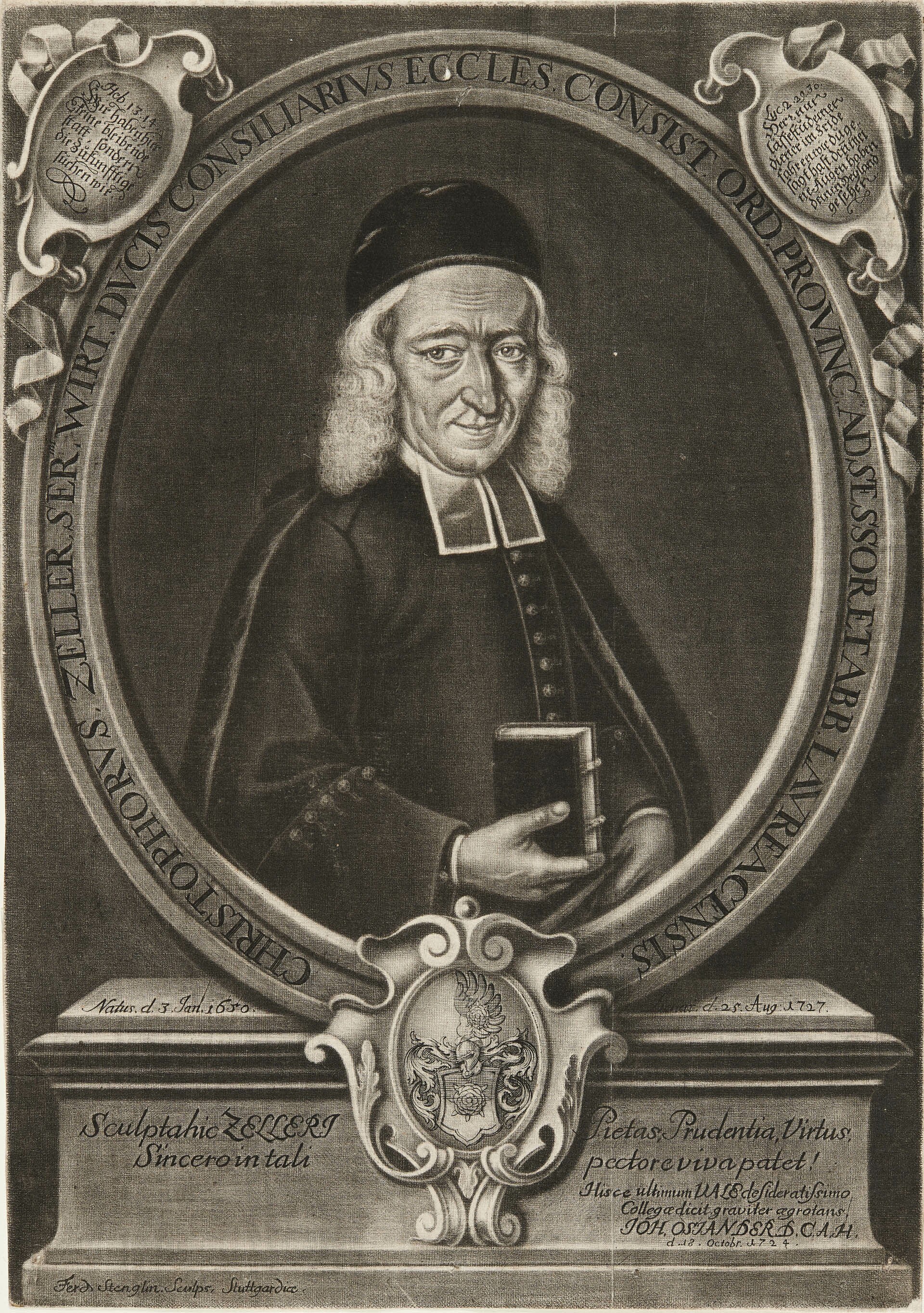 Ferdinand Stenglin (Maler), Bildnis Christoph Zeller d. J.