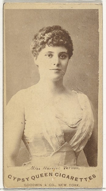Goodwin & Company, Miss Harriet Vernon, from the Actors and Actresses series (N171) for Gypsy Queen Cigarettes