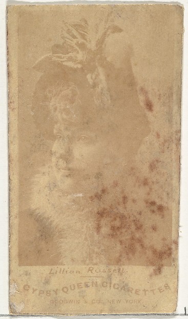 Goodwin & Company, Lillian Russell, from the Actors and Actresses series (N171) for Gypsy Queen Cigarettes