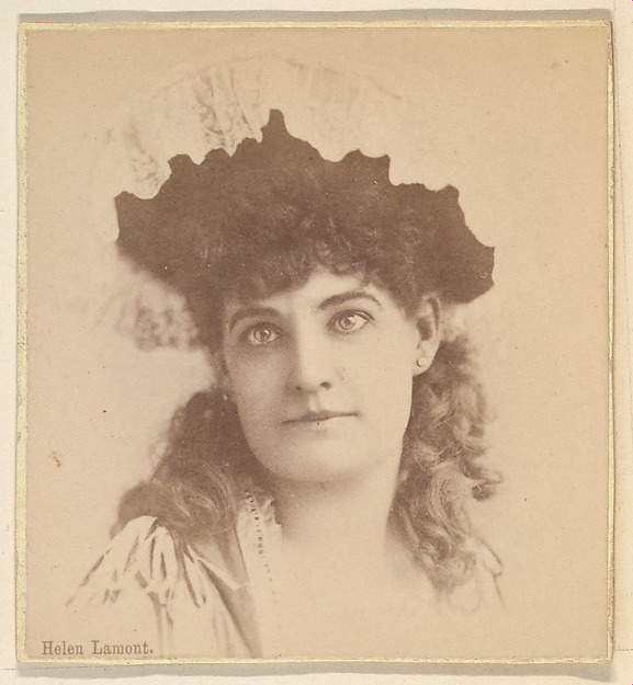 Kinney Brothers Tobacco Company, Helen Lamont, from the Actresses series (N246), Type 2, issued by Kinney Brothers to promote Sporting Extra Cigarettes