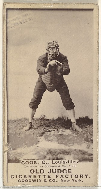 Goodwin & Company, Paul Cook, Catcher, Louisville Colonels, from the Old Judge series (N172) for Old Judge Cigarettes