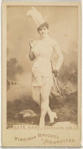 Allen & Ginter, Kate Uart, Corsair Co., from the Actors and Actresses series (N45, Type 1) for Virginia Brights Cigarettes