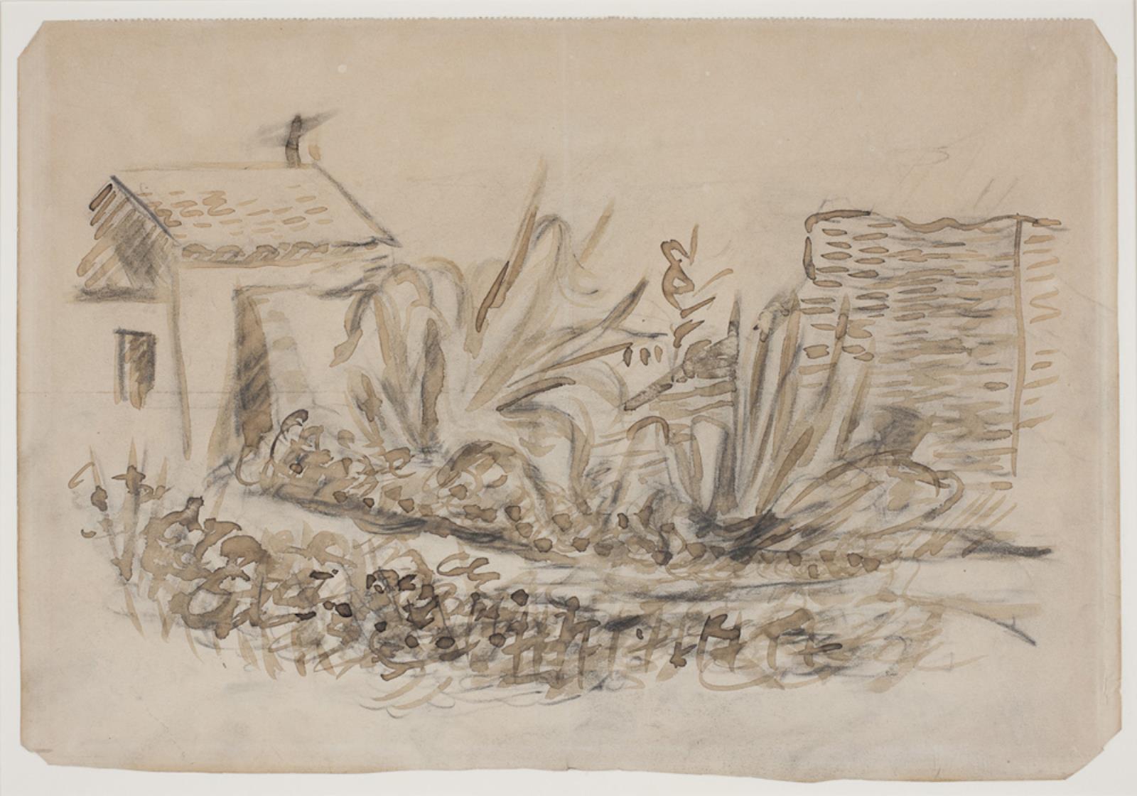 Vilhelm Lundstrøm, Landskab med hus t.v. Sydfrankrig