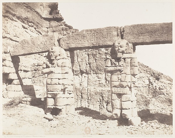 Félix Teynard, Djerf-Hocein (Tutzis), Hemi-Spéos, Colosses de la Partie Extérieure