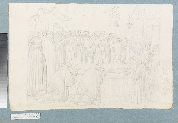 Unknown artist, nach Aretino Spinellos Fresko Tod des hl. Benedikts in S. Miniato al Monte in Florenz