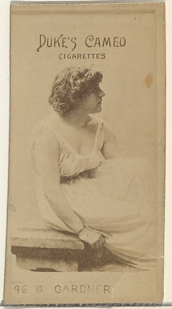 W. Duke, Sons & Co., Card Number 46, Gertrude Gardner, from the Actors and Actresses series (N145-4) issued by Duke Sons & Co. to promote Cameo Cigarettes