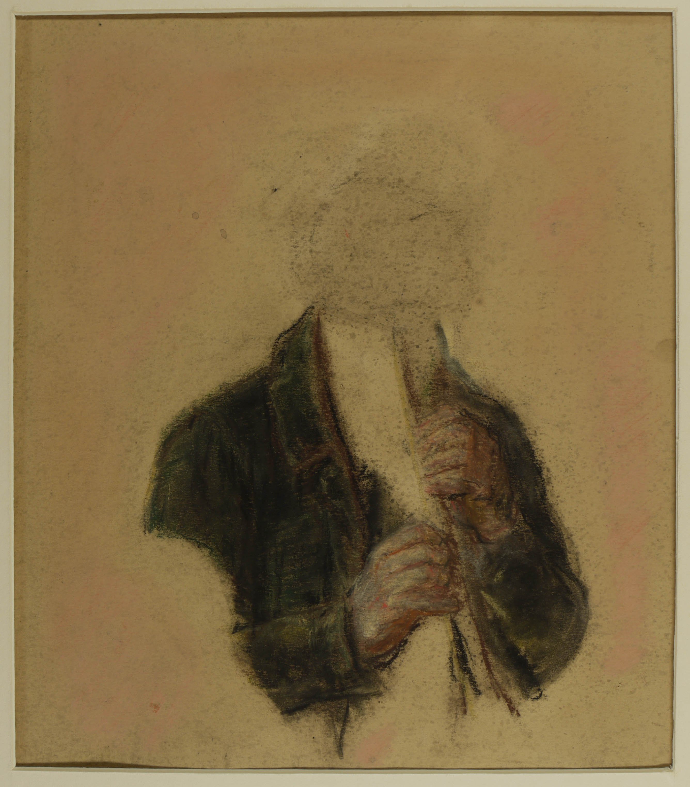 Johann Jakob Serr, Pastellzeichnungen zum Herbstfest bei Rhodt (HMP_1988_0183) - der Schalmeibläser