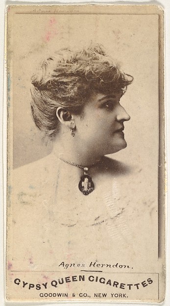 Goodwin & Company, Agnes Herndon, from the Actors and Actresses series (N171) for Gypsy Queen Cigarettes