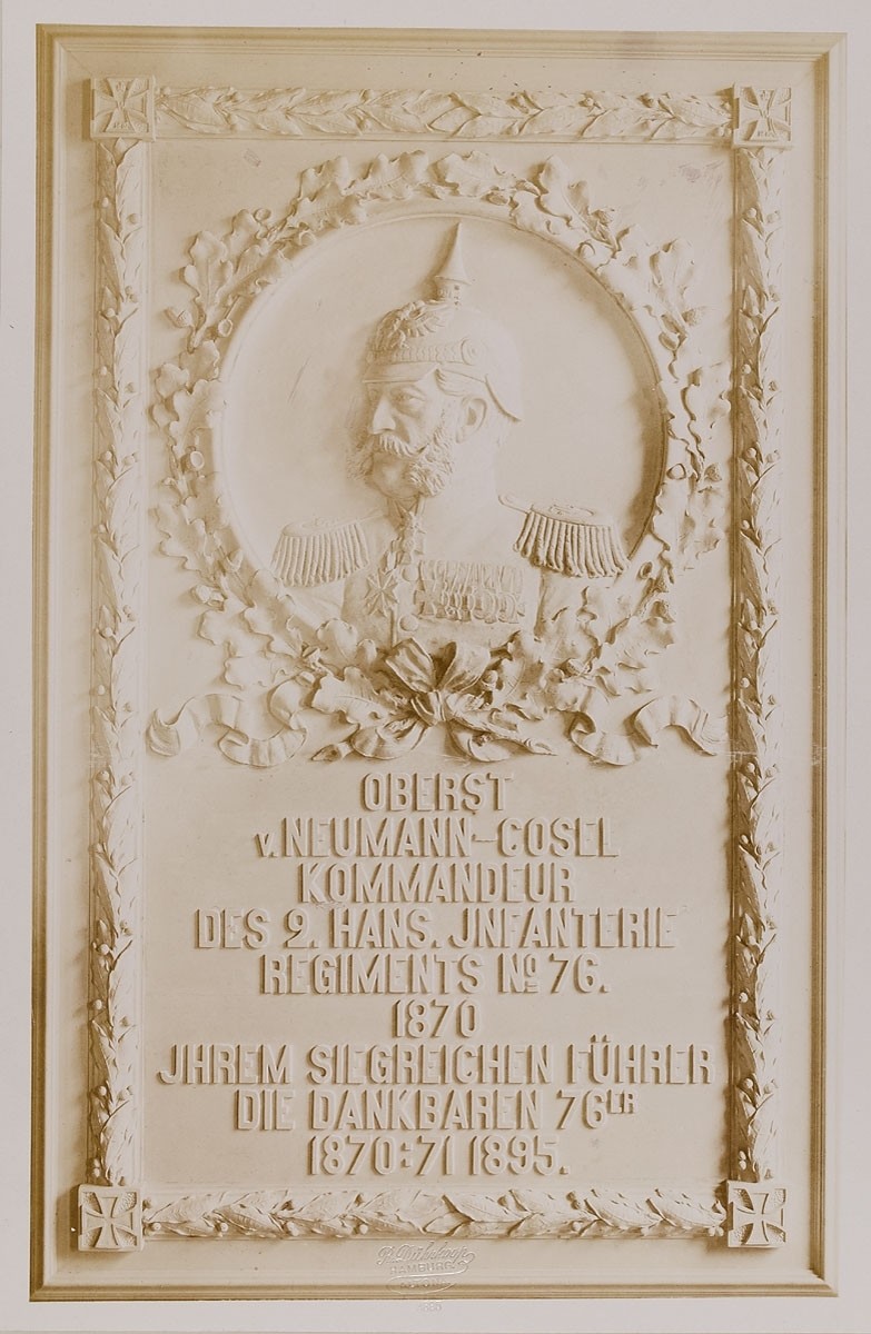 Rudolph Dührkoop, Oberst v. Neumann-Cosel, Kommandeur des 2. Hans. Infanterieregiments No. 76