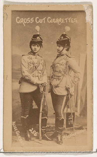 W. Duke, Sons & Co., Card Number 256, Alice Gordon and (?), from the Actors and Actresses series (N145-1) issued by Duke Sons & Co. to promote Cross Cut Cigarettes