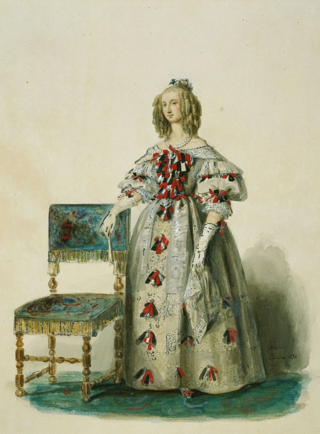 Jean Baptiste Madou, Louise, Queen of the Belgians, as Mademoiselle de Montpensier