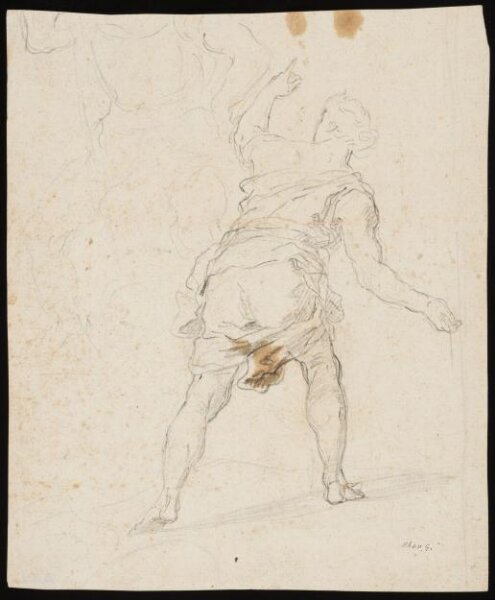 Unknown, Figure in motion, back view